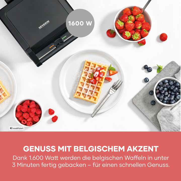 Waffeleisen belgische Waffeln Keramik PFAS-frei 1600 Watt - Bild 6