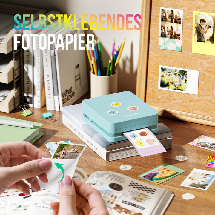 Fotodrucker kompakt tragbar für Smartphones – Grün - Bild 5
