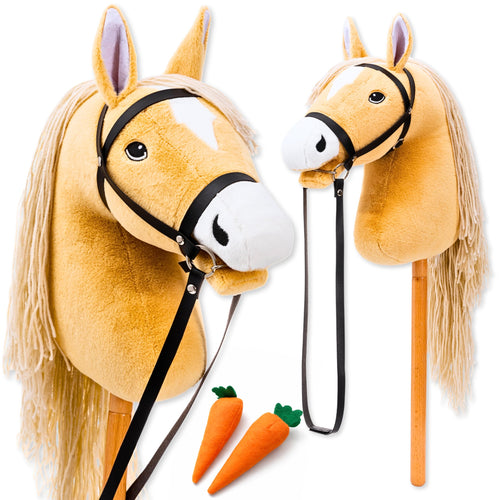 Steckenpferd Haflinger mit Trense & abnehmbarem Stab 40 cm