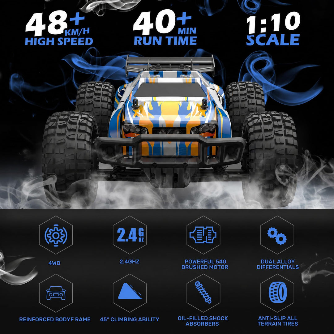 RC Monstertruck 1:10 4WD 48 km/h mit 2 Akkus Offroad - Bild 5