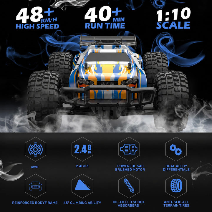 RC Monstertruck 1:10 4WD 48 km/h mit 2 Akkus Offroad - Bild 5