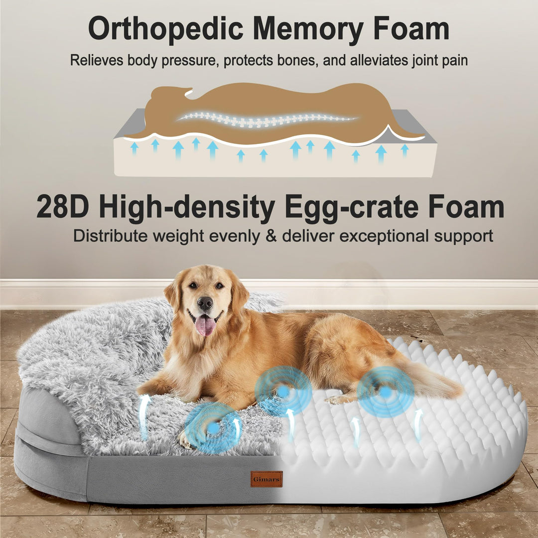 Orthopädisches Hundebett XL Halbrrund Eierkarton-Schaum für grosse Hunde - Bild 4