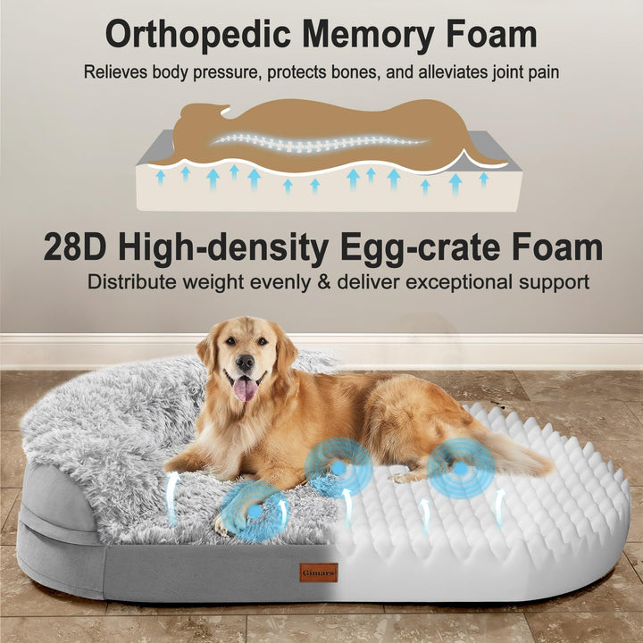 Orthopädisches Hundebett XL Halbrrund Eierkarton-Schaum für grosse Hunde - Bild 4