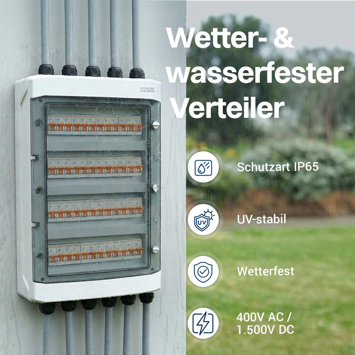 Aufputz-Verteilerkasten IP65 4-reihig 48 Module für Aussen &amp; Feuchtraum - Bild 5