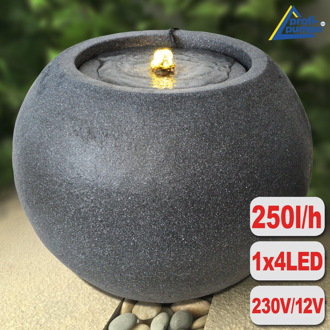 Zierbrunnen mit LED-Licht Indoor &amp; Outdoor Steinoptik 230V - Bild 4