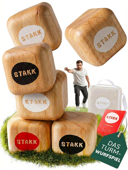 Turm-Wurfspiel aus Holz für 2–8 Spieler, ab 8 Jahren