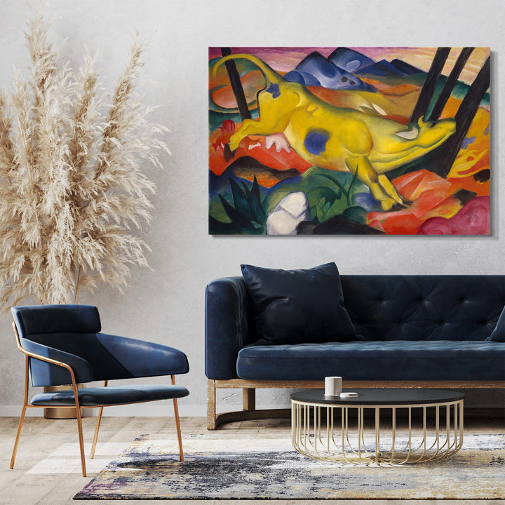 Leinwandbild Franz Marc Gelbe Kuh 1911 Kunstdruck 80x60 cm - Bild 2