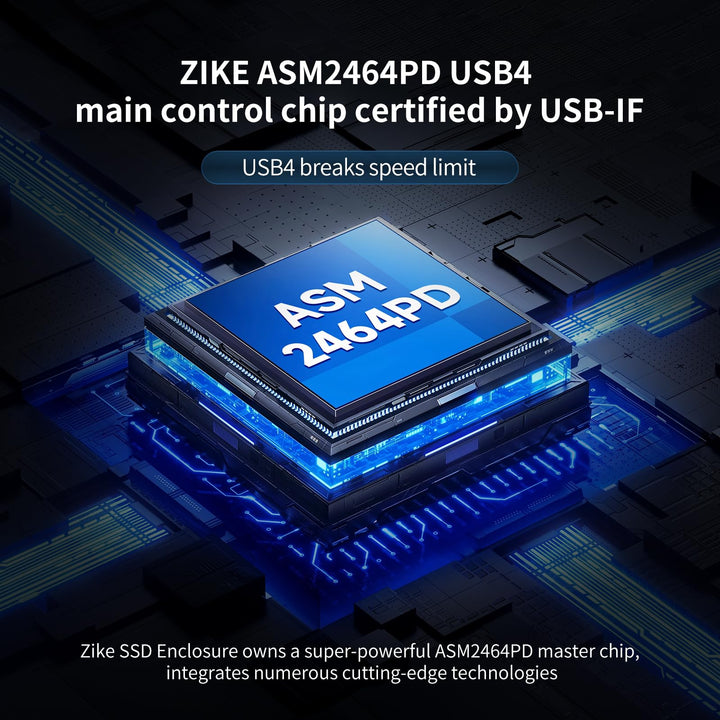 M.2 NVMe SSD Gehäuse USB4 40Gbps Aluminium werkzeuglos - Bild 5