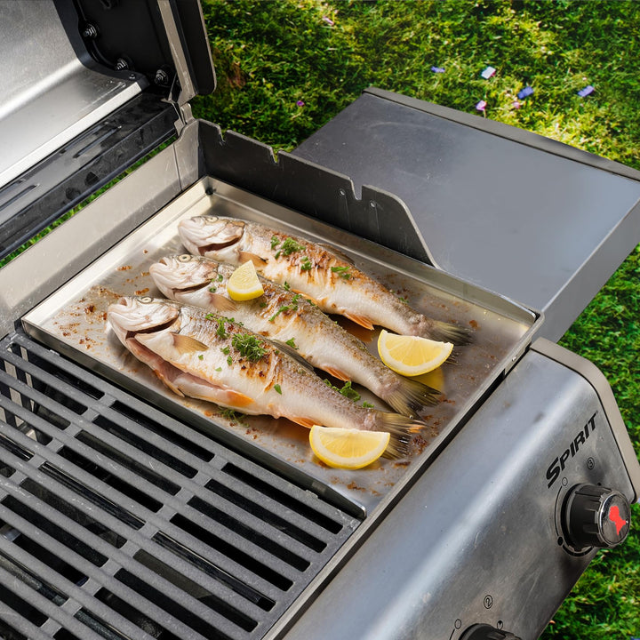Grillplatte Plancha Edelstahl 44x30 cm für Weber Spirit &amp; Genesis - Bild 7