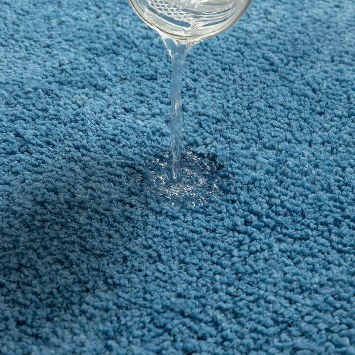 Badematte rutschfest Mikrofaser waschbar Blau 70x120 cm - Bild 7