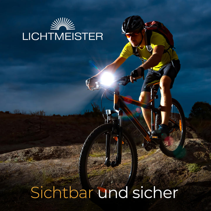 Fahrradlicht Set StVZO 100 Lux mit Bremslicht USB-C aufladbar - Bild 7