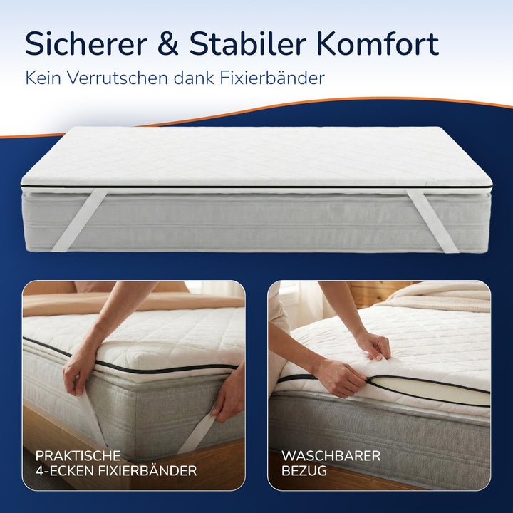 Matratzentopper Komfortschaum 130x200 cm formstabil Oeko-TEX - Bild 8