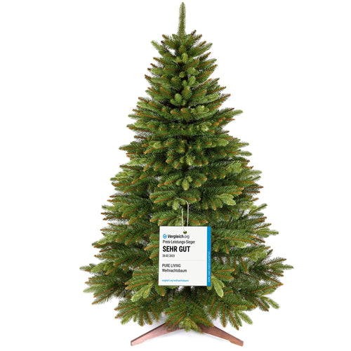 Künstlicher Weihnachtsbaum 250 cm PVC/PE Nordmanntanne mit Holzständer