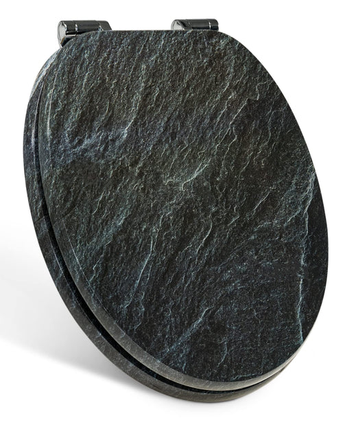 WC-Sitz mit Absenkautomatik MDF-Kern O-Form Motiv-Design