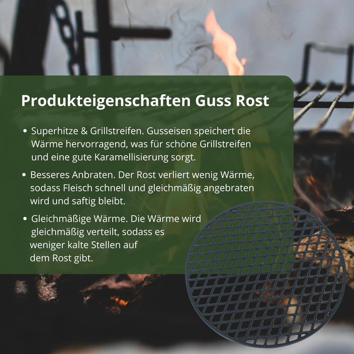 Grillrost Gusseisen emailliert Ø 54,5 cm für Kugelgrill 55–57 cm - Bild 3