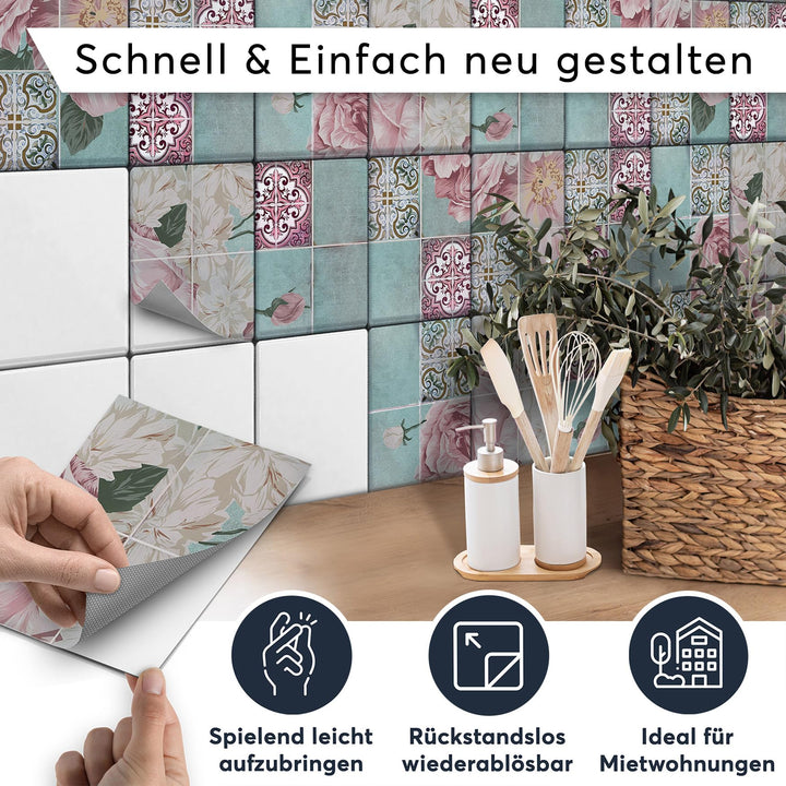 Fliesenfolie Mosaik selbstklebend 20x25 cm 30er-Set für Bad &amp; Küche - Bild 2