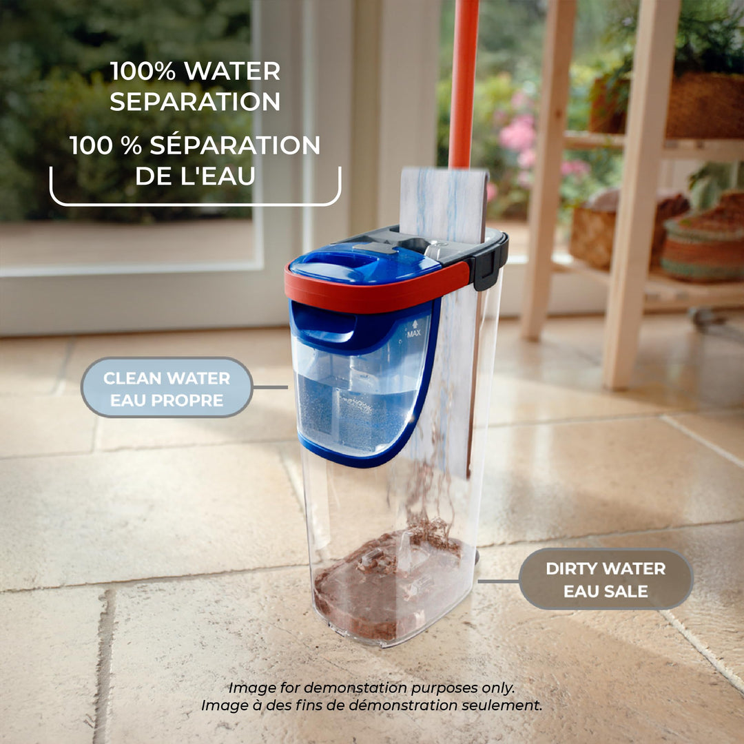 Flachmopp-Set mit Dual-Tank Sauberwasser-Trennung Mikrofaser - Bild 3