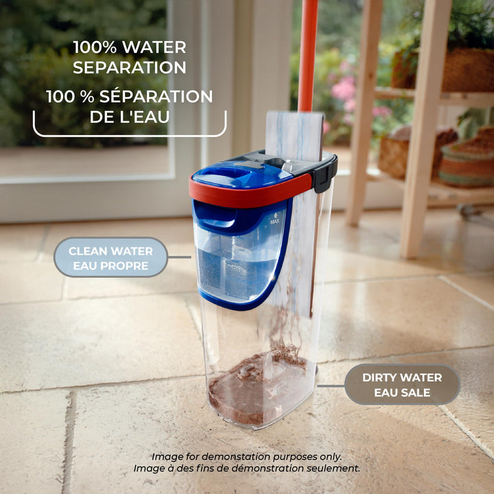Flachmopp-Set mit Dual-Tank Sauberwasser-Trennung Mikrofaser - Bild 3