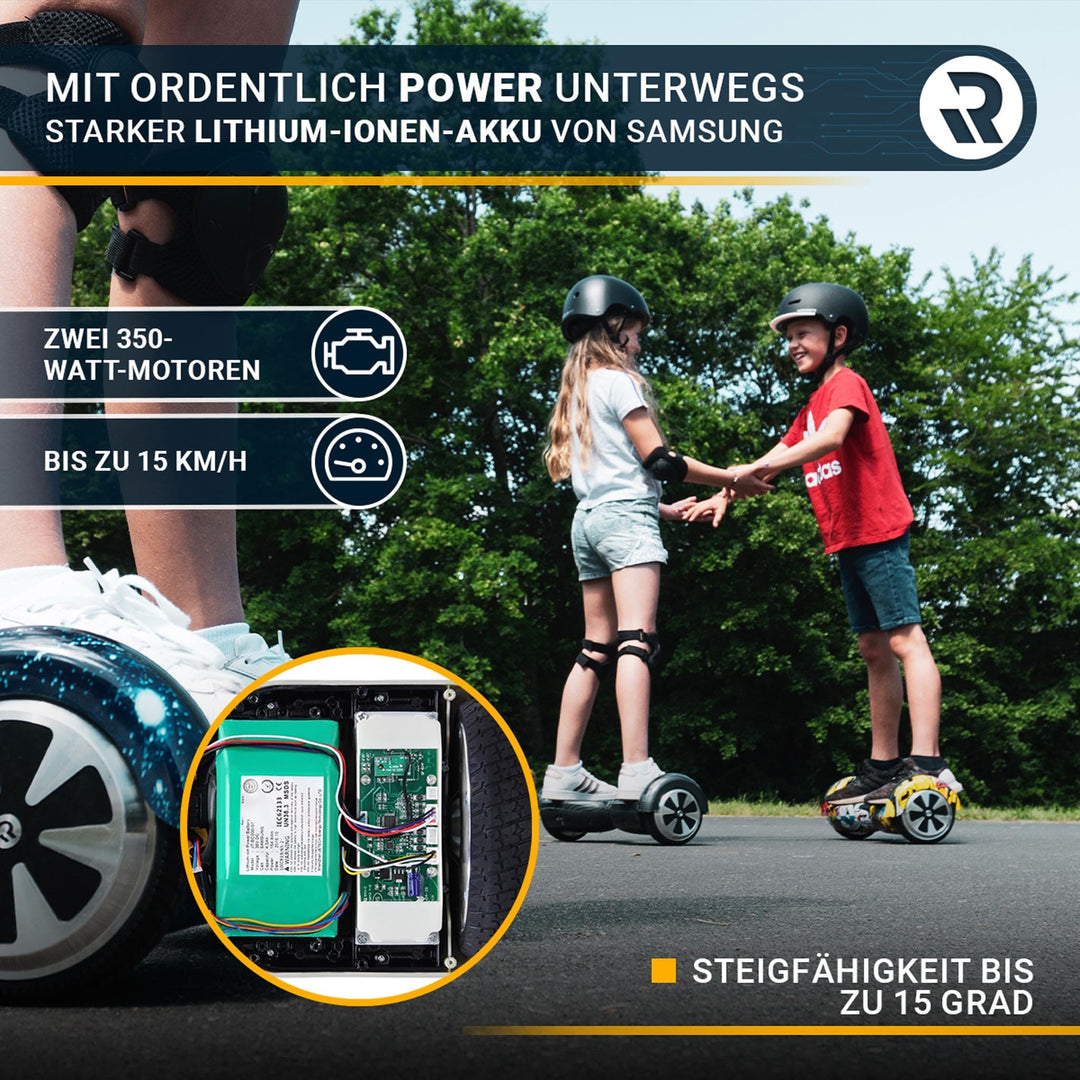 Hoverboard Self-Balance 700W Bluetooth mit App 15 km/h Space Blau - Bild 5