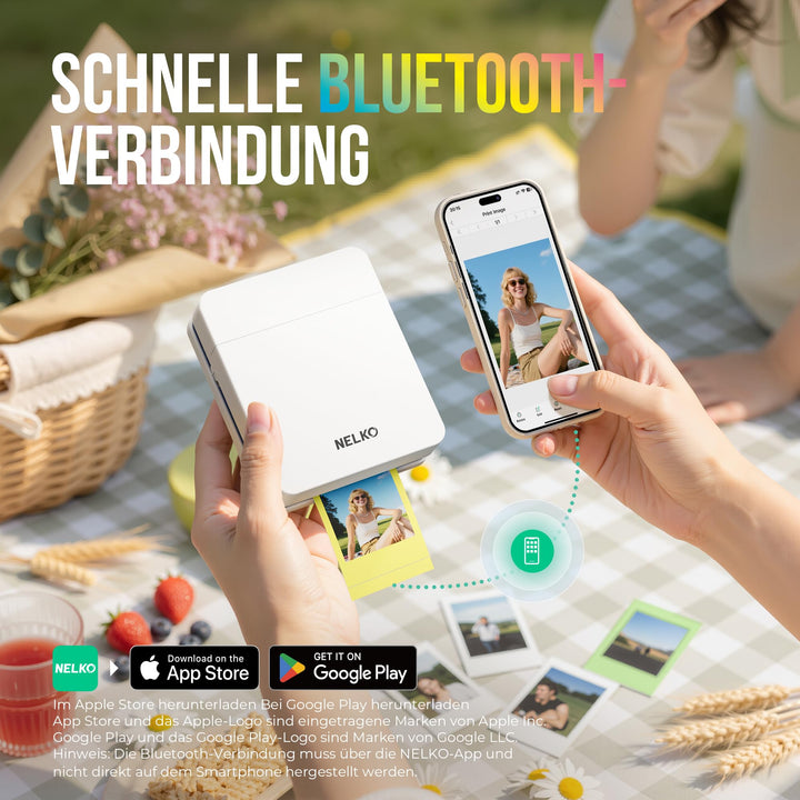 Fotodrucker fuer Smartphone kompakt weiss mit Bluetooth - Bild 2