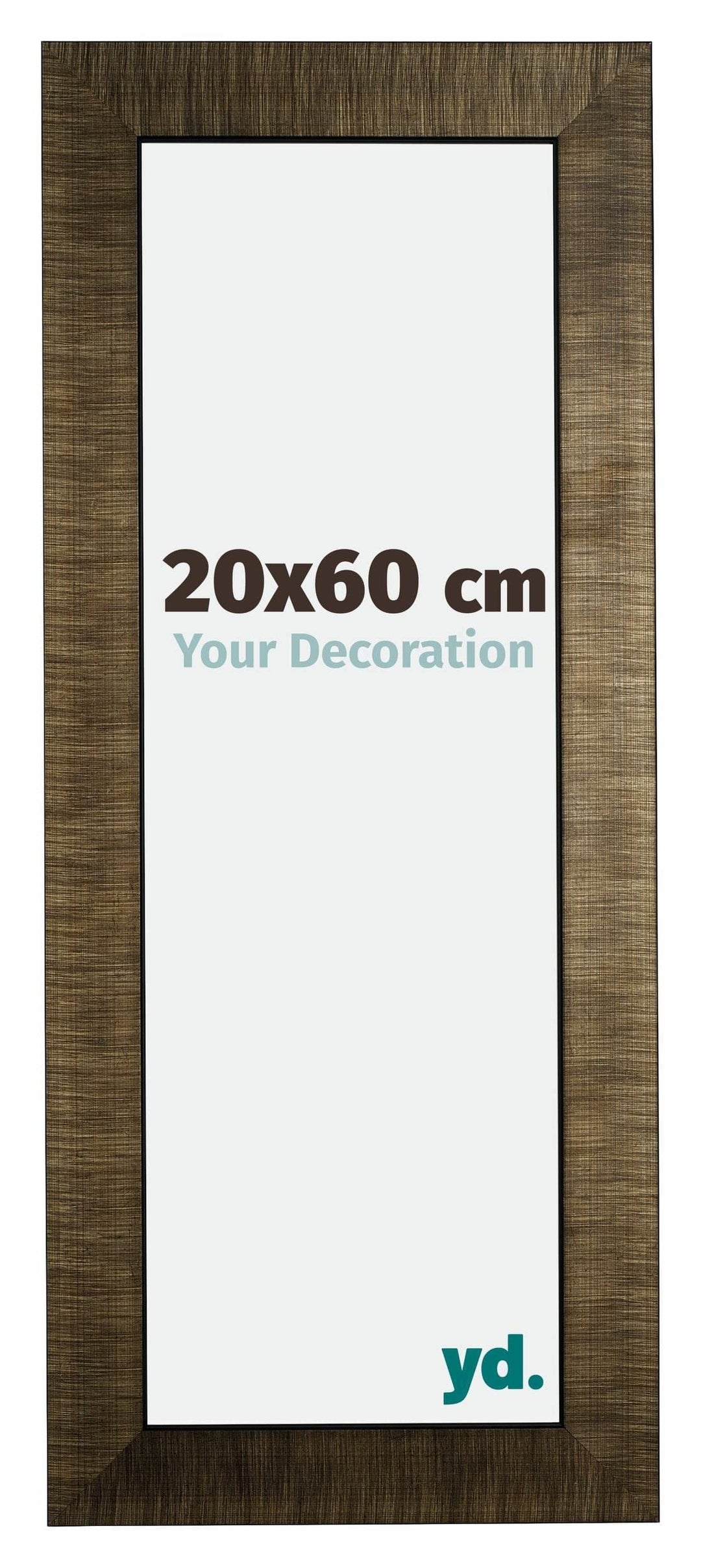 Bilderrahmen 20x60 cm Holz champagner gebürstet für Fotos