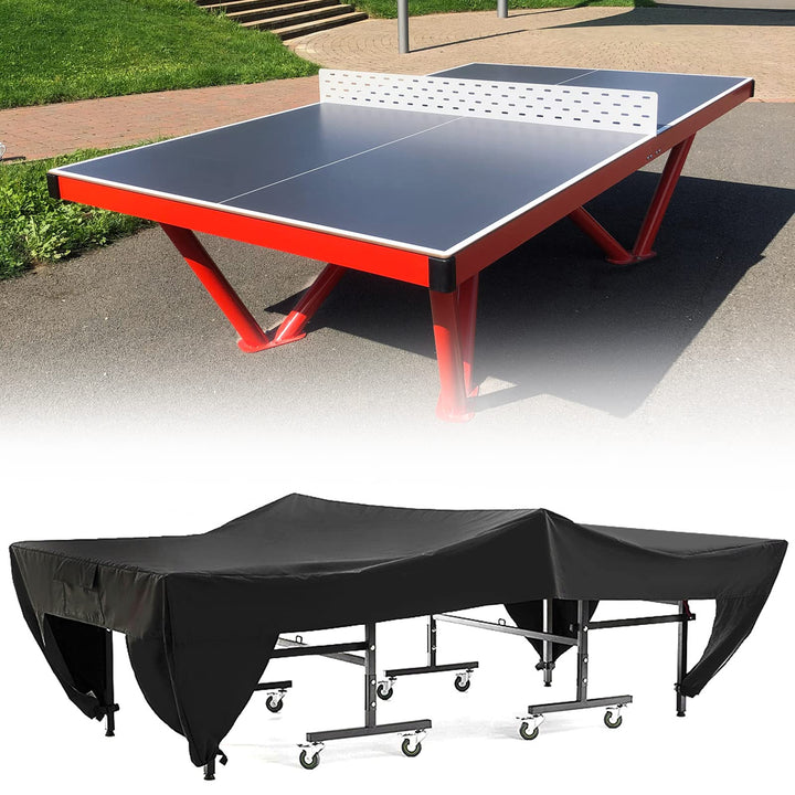 Tischtennistisch Abdeckplane Oxford wasserdicht 280x153x73cm schwarz