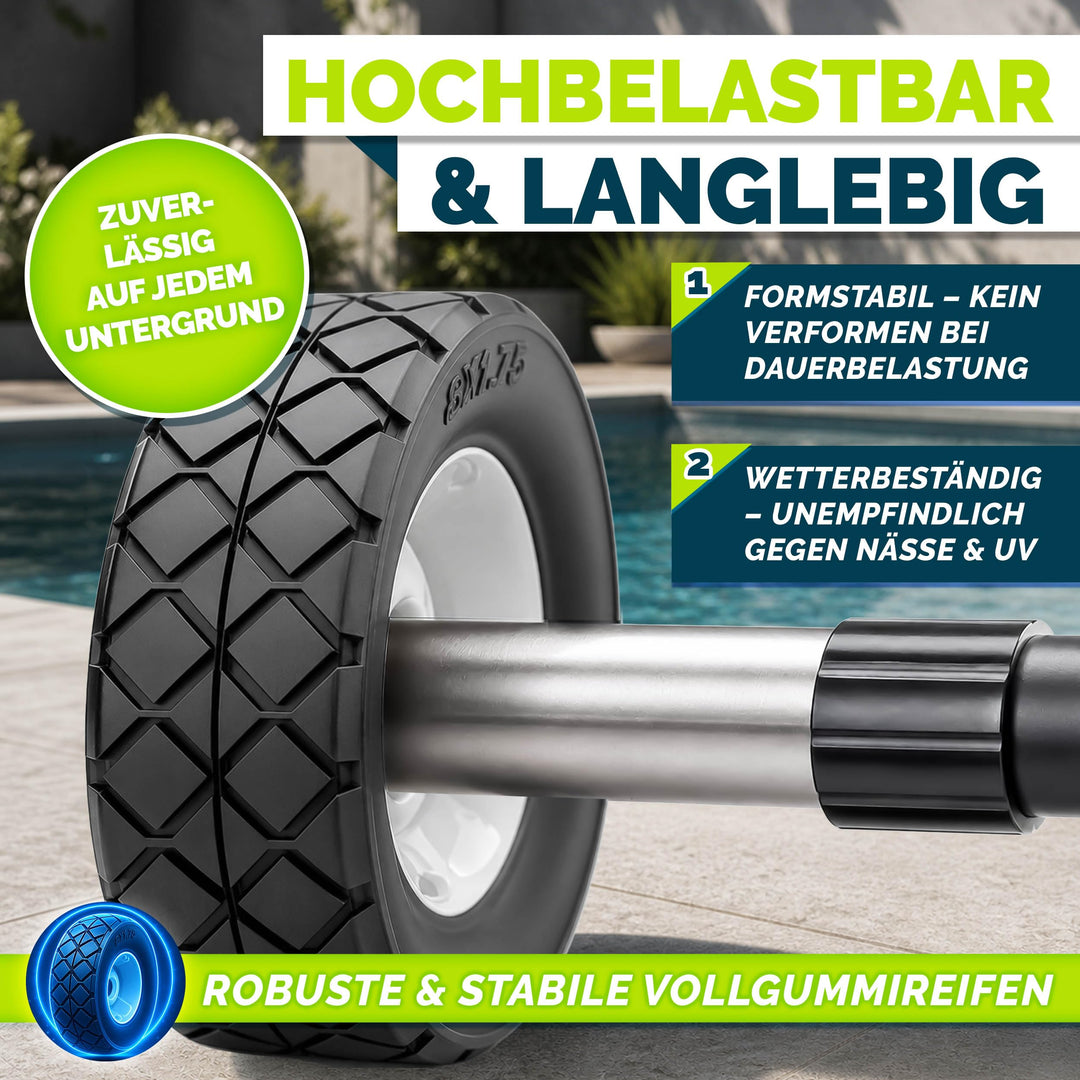 Pool Aufroller Aluminium Teleskop 3–5,70 m für Solar- &amp; Abdeckplane - Bild 6