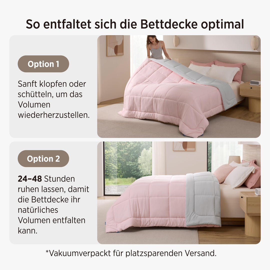 Bettdecke mit integriertem Bezug 135x200 Mikrofaser Allsaison - Bild 7
