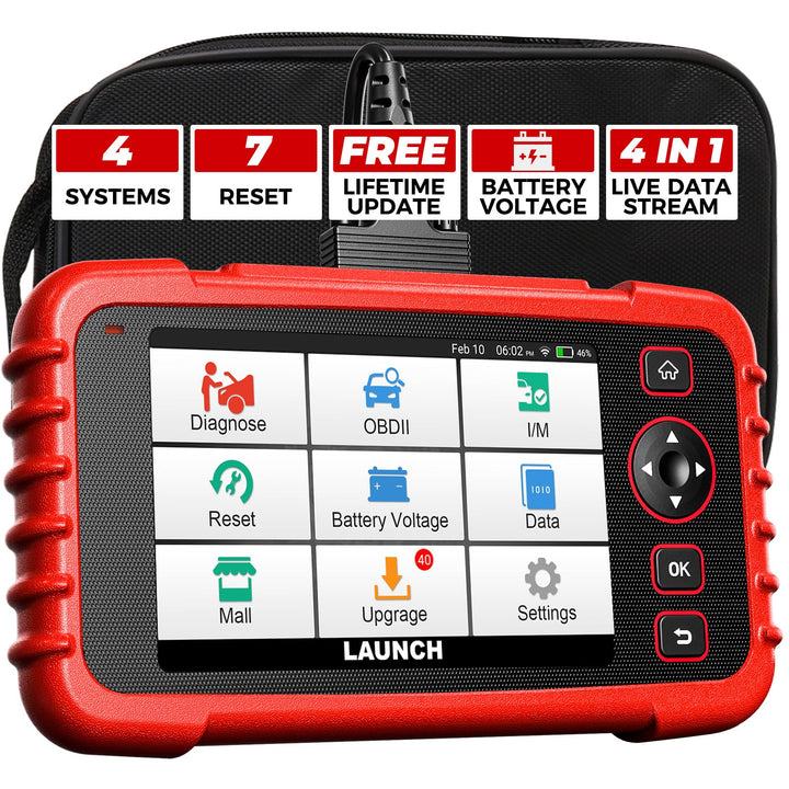 OBD2 Diagnosegerät 4-Systeme 7 Reset-Funktionen 5-Zoll-Touchscreen