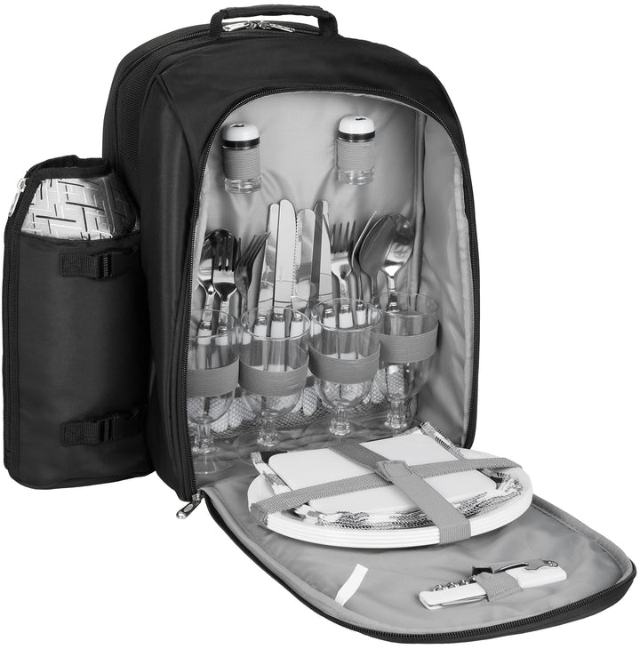 Picknickrucksack 4 Personen mit Kühlfach und Iso-Flaschenhalter