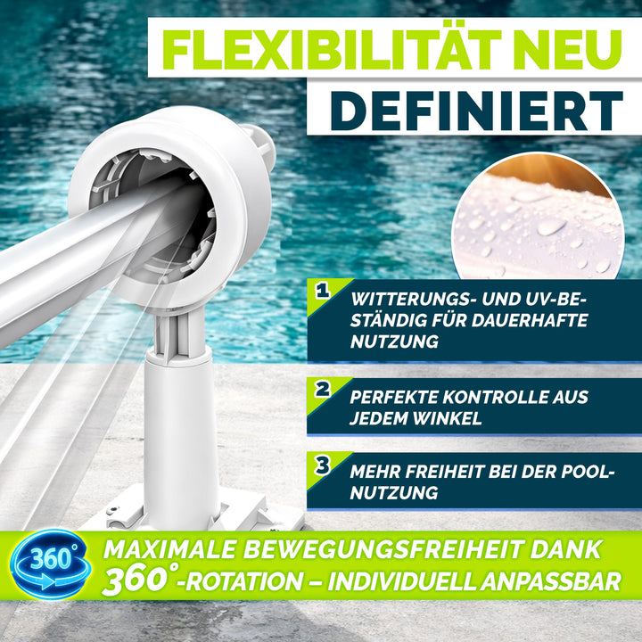 Pool Aufroller Teleskop Aluminium 1,05–6,15 m mit Thermometer - Bild 5