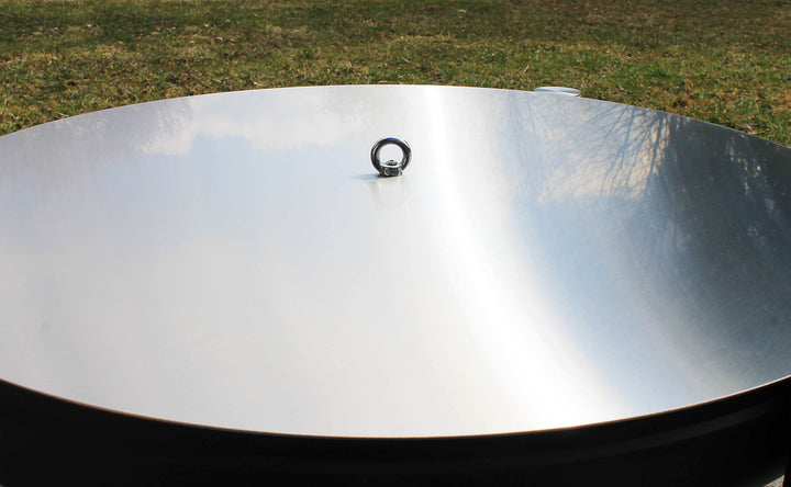 Feuerschalen-Deckel Edelstahl Ø 80 cm mit Ringgriff - Bild 5