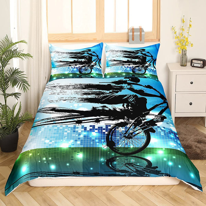 Bettwäsche-Set Dirt Bike BMX Motiv Mikrofaser 135x200 cm Kinder - Bild 2