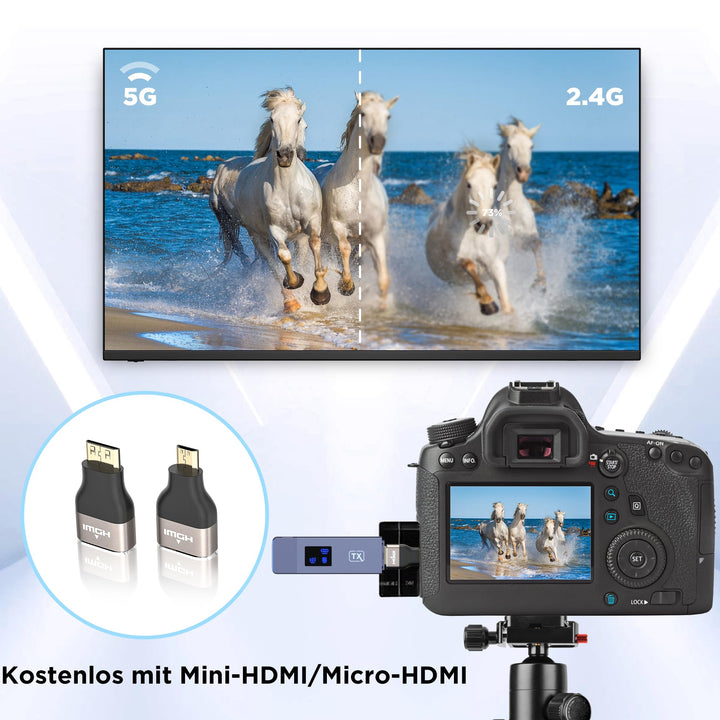 HDMI Funk-Set Transmitter &amp; Receiver 1080P 4K bis 30m kabellos - Bild 7
