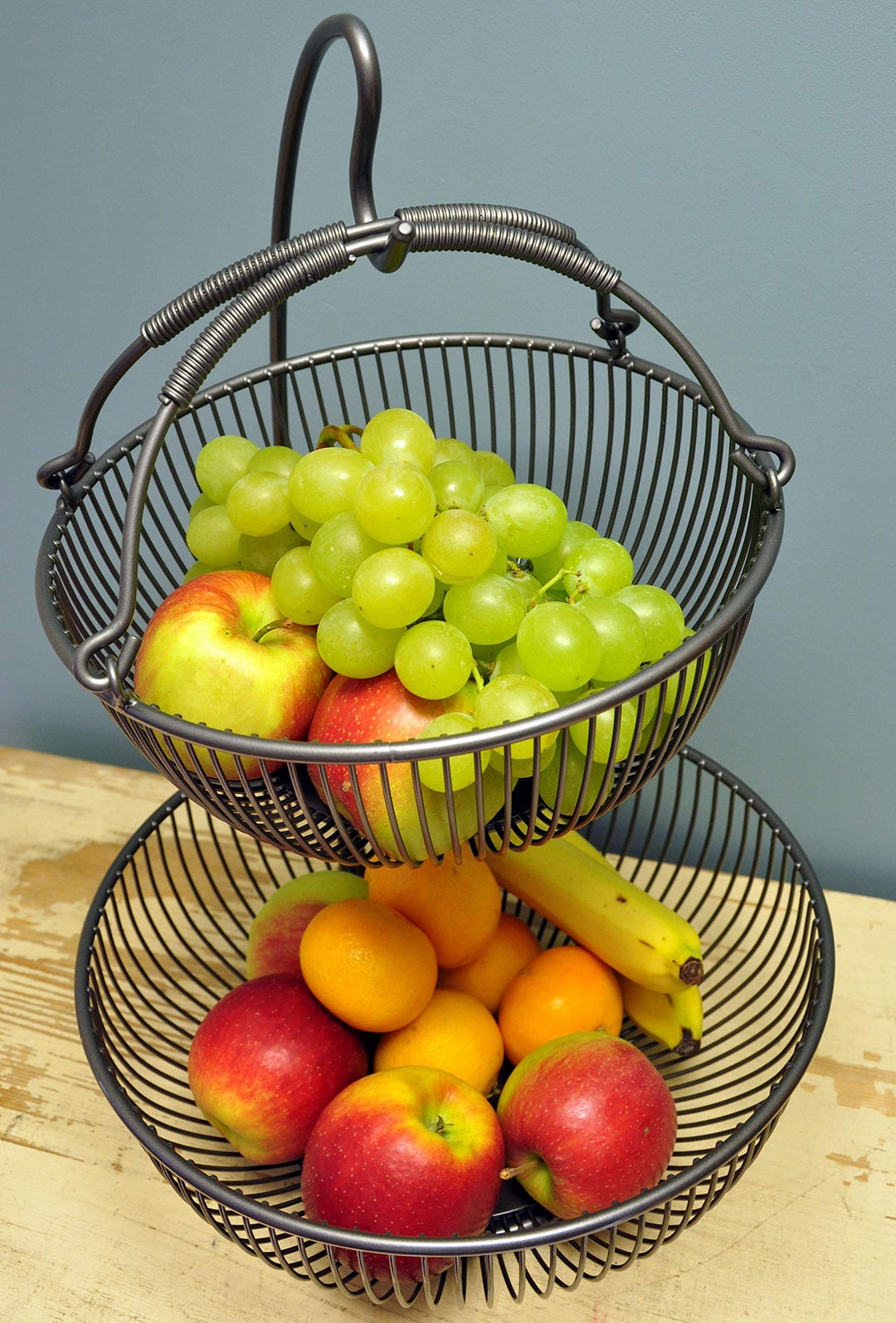 Obst Etagere Metall 3-teilig Anthrazit mit Bananenhalter - Bild 6