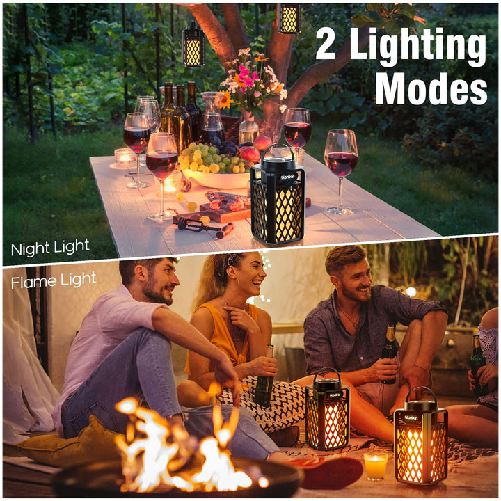 Bluetooth Lautsprecher mit Flammenlicht IP65 Outdoor Taschenlampe - Bild 5