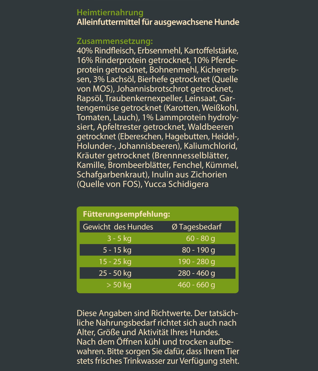 Trockenfutter Hund getreidefrei Pferd &amp; Rind 70% Fleisch 12 kg - Bild 4