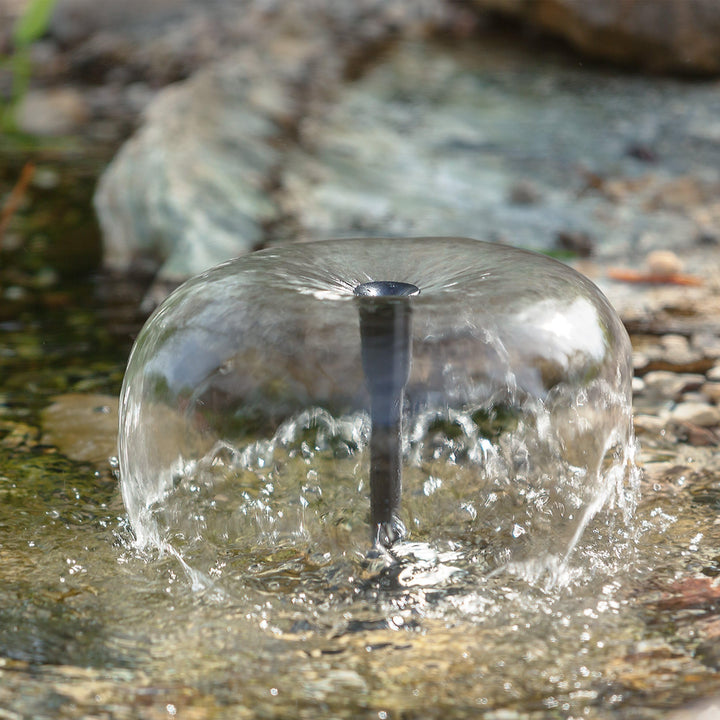 Solar Teichpumpe Set 10W mit 2 Fontänenaufsätzen für Gartenteich - Bild 6