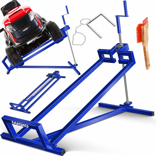 Rasentraktorheber Stahl 450 kg klappbar für Aufsitzmäher