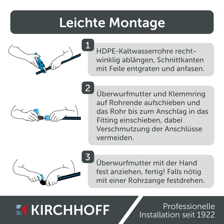 PE Verlegerohr HDPE 32 mm x 25 m für Gartenbewässerung schwarz - Bild 5