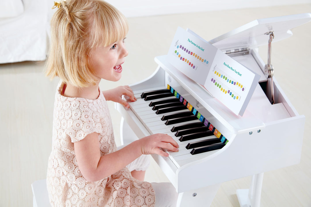 Kinder-Flügel Elektronisch 30 Tasten mit Stuhl ab 3 Jahren Weiss - Bild 7