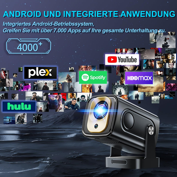 Mini Beamer 4K 1080P WiFi 6 Bluetooth 5.4 mit Autofokus 270° drehbar - Bild 7