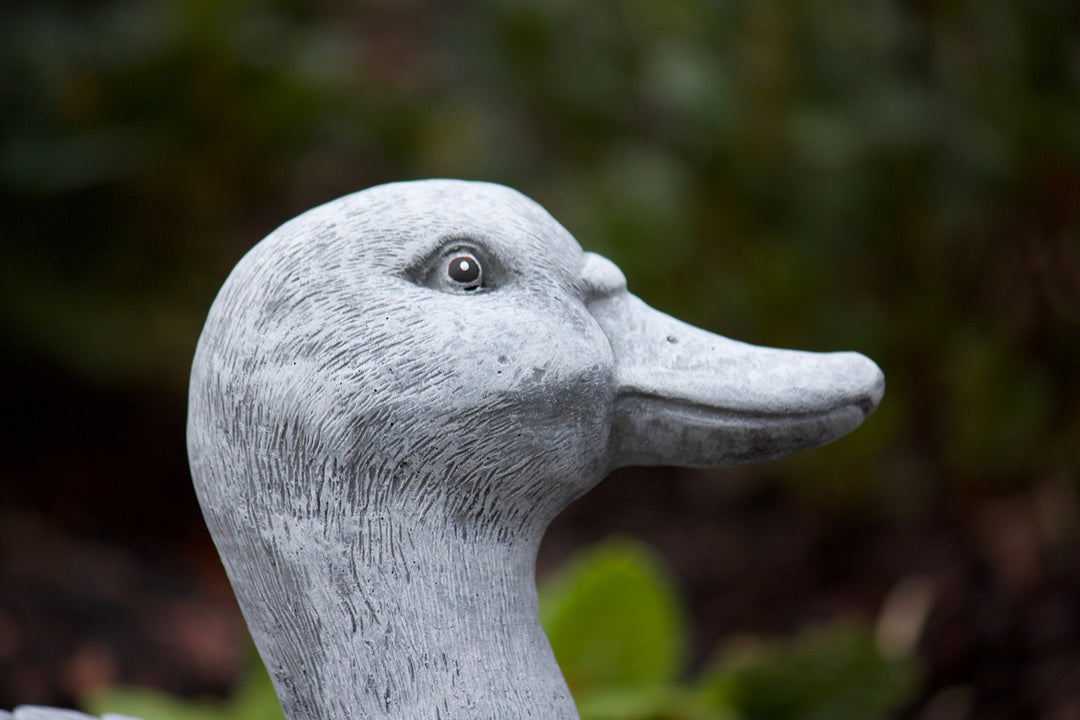 Enten-Steinfigur Steinguss handgefertigt frostfest 20x29x16 cm - Bild 6