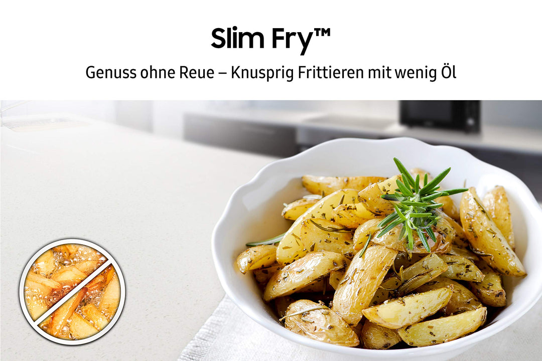 Kombi-Mikrowelle mit Grill und Heissluft 32 Liter Slim-Fry Silber - Bild 5