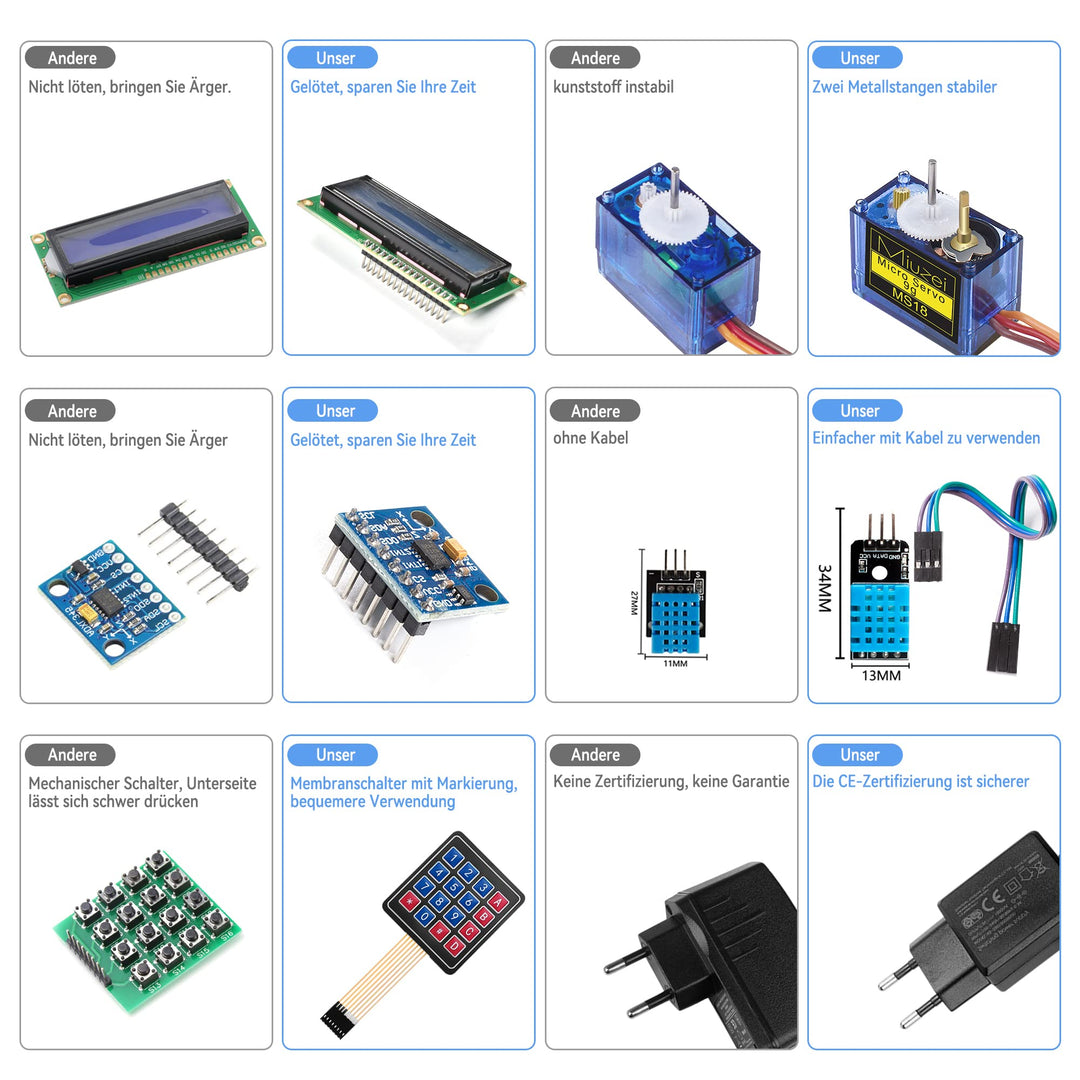 Elektronik Starter Kit Arduino-kompatibel 248 Teile mit 42 Kursen - Bild 4