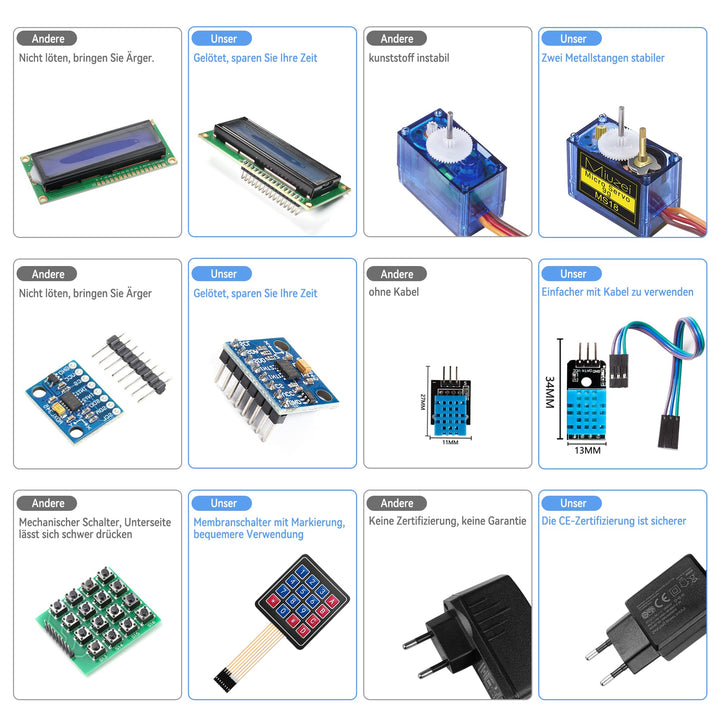 Elektronik Starter Kit Arduino-kompatibel 248 Teile mit 42 Kursen - Bild 4