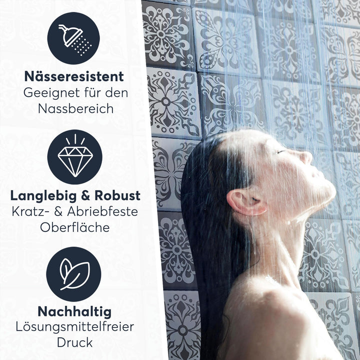Fliesenfolie Mosaik selbstklebend 10x10 cm 36er-Set für Bad und Küche - Bild 5