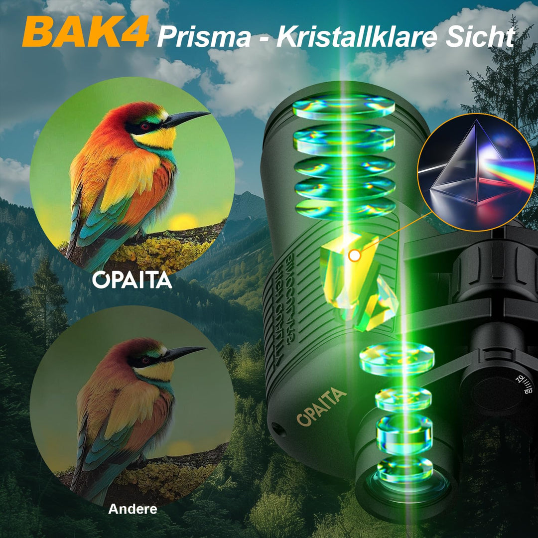 Fernglas 20x52 HD mit FMC-Objektiv und BAK-4-Prisma für Jagd und Wandern - Bild 4