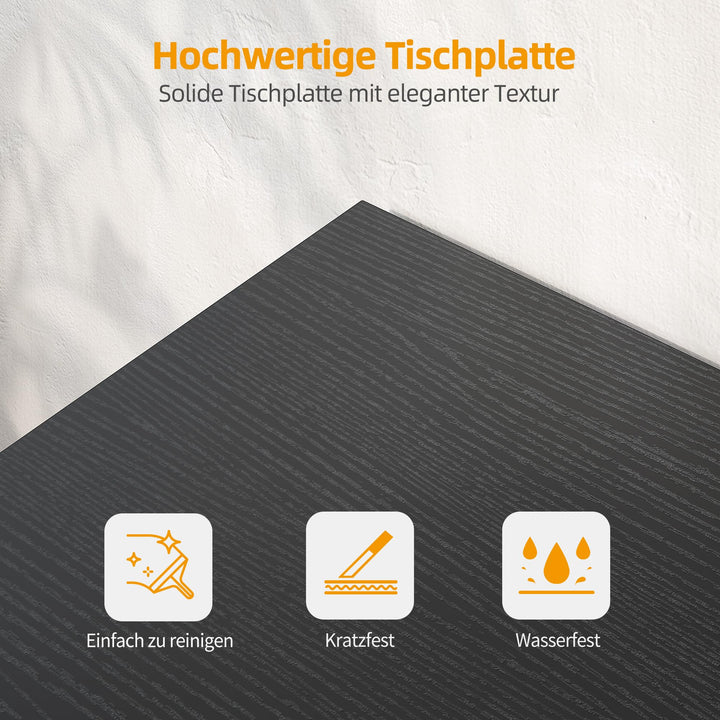 Eckschreibtisch L-Form 120x70 cm mit Steckdosenleiste USB-C schwarz - Bild 7