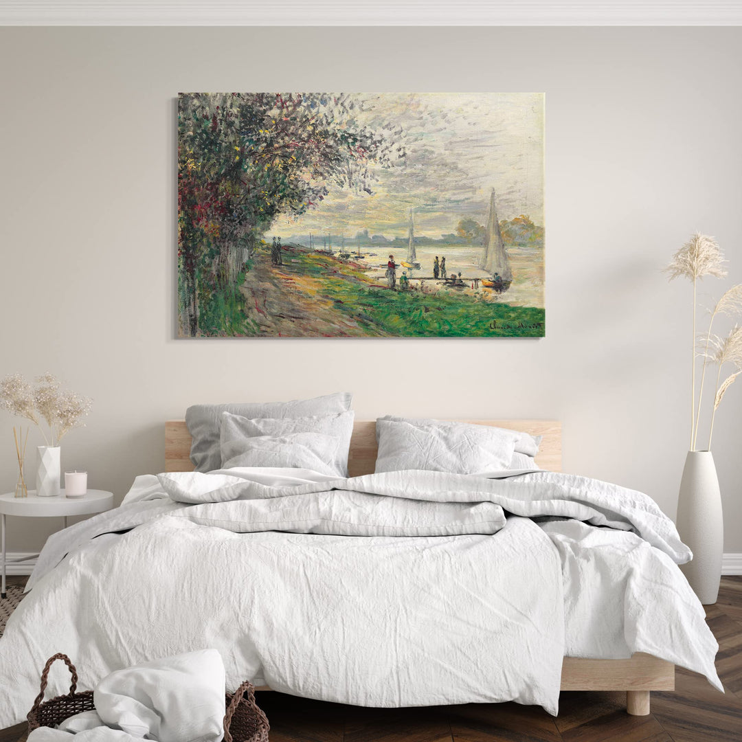 Leinwandbild Monet Petit-Gennevilliers Sonnenuntergang 80x60 cm - Bild 6